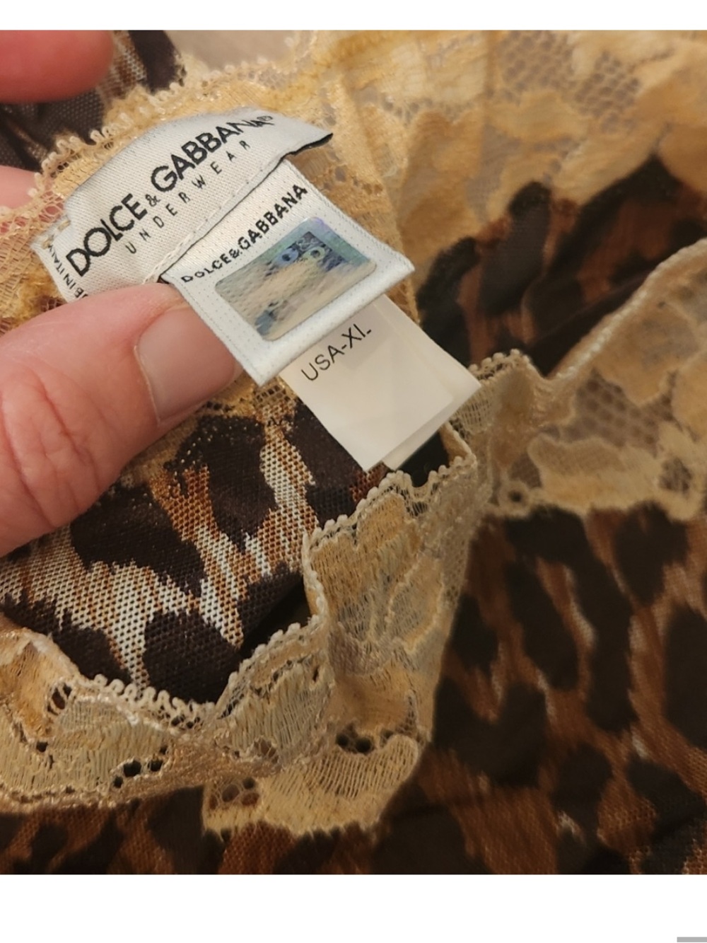 Dolce & Gabbana Leopard Lace Lingerie Set 34D L XL Bra & Underwear - Picture 8 of 9